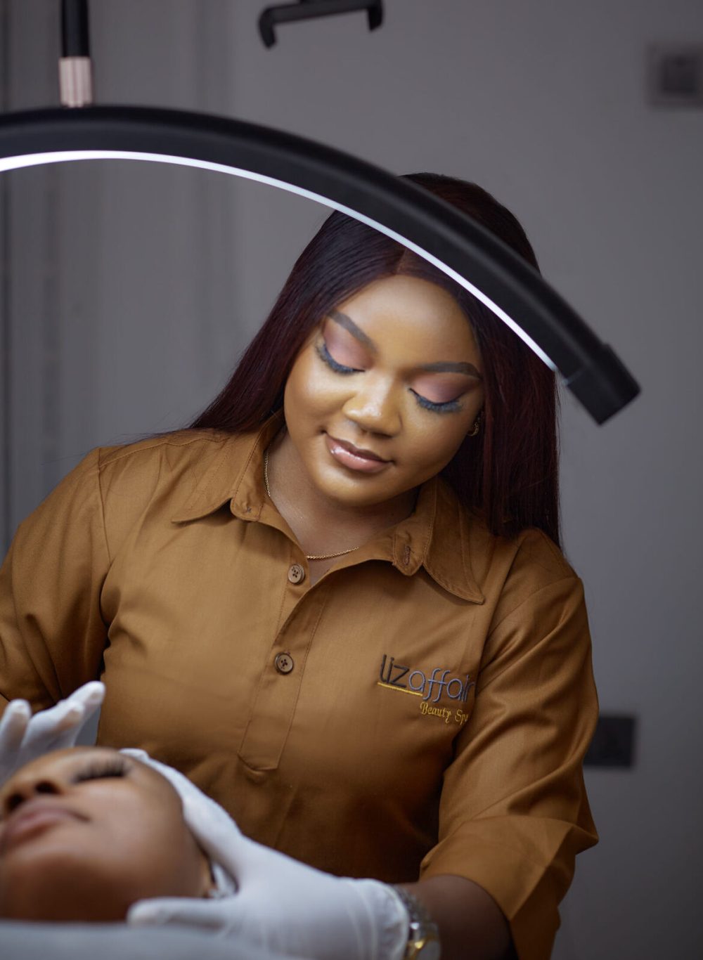 Alice Okefe at work in the spa